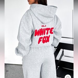 White fox hoodie